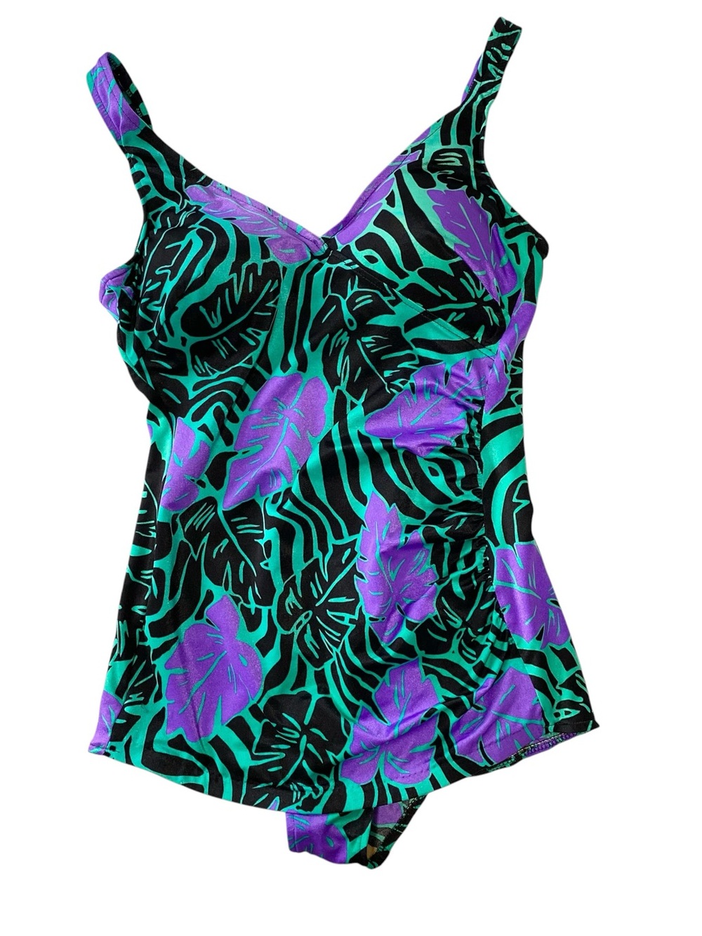 VINTAGE MAXINE OF HOLLYWOOD Tropical One Piece Swimsuit